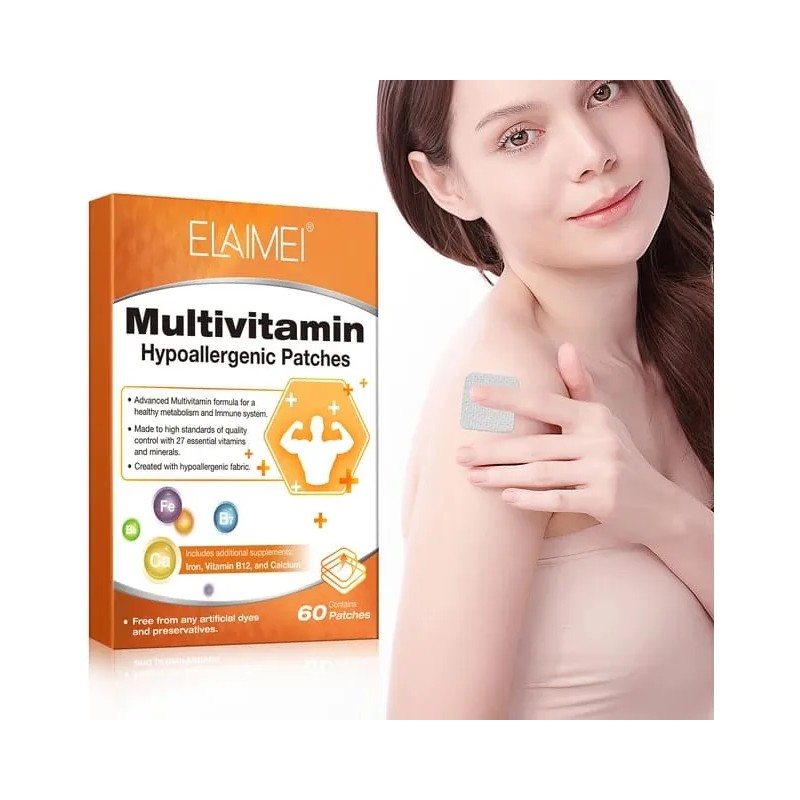 60 Parches Con Vitaminas Y Minerales Energía Y Salud General