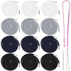 12PCS Drawstring Cord Replacement​, Black/White/Grey/Deep Blue,1.3m /4.27ft
