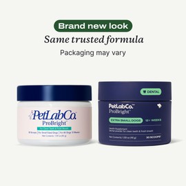 PetLab Co. PetLab Co. ProBright Dental Powder - Dog Breath Freshener - Teeth Cleaning Made Easy C Targets Tartar & Bad Breath - Formulated for Extra Small Dogs - Packaging May Vary