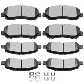 SCITOO Disc Brake Pads Kits D1623-8836 & D1647-8875 Front Rear 8Pcs Brake Pads Set Fit For Dodge For Dart 2013-2016