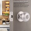 Gobrico Brushed Nickel Round Door Knobs for Bedroom Bathroom,Stainless Steel