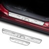Steel Chrome Door Sill Protector for Mazda CX-5 2013-2025, Honeycomb-Pattern