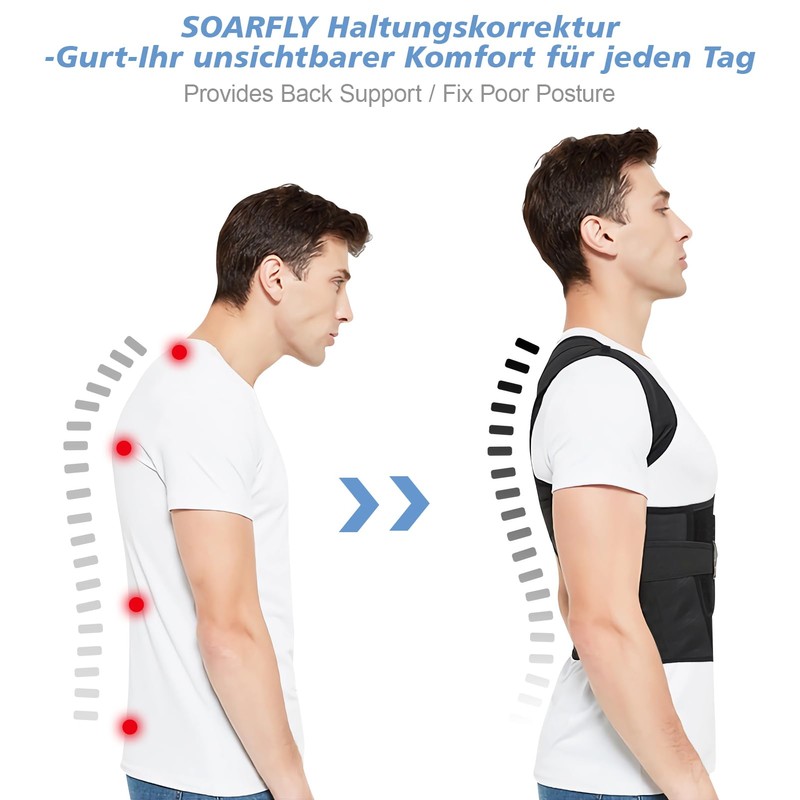 SOARFLY Back Straightener, Posture Correction Back for Women and Men,