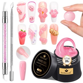 Festes Aufbaugel für Nägel LEDSUUEI - All-in-One Pink 3D Gel Nail Art, Nicht klebend Klebend Hand Sculpting Solid Builder Gel für Nägel, Maniküre-Starter DIY Design Verlängerungsset 20g (0,71 fl oz)