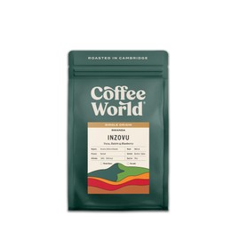 Coffee World, Rwanda Inzovu Single Origin, Roasted in Cambridge, Whole Coffee Beans, Retail Bag (250g)