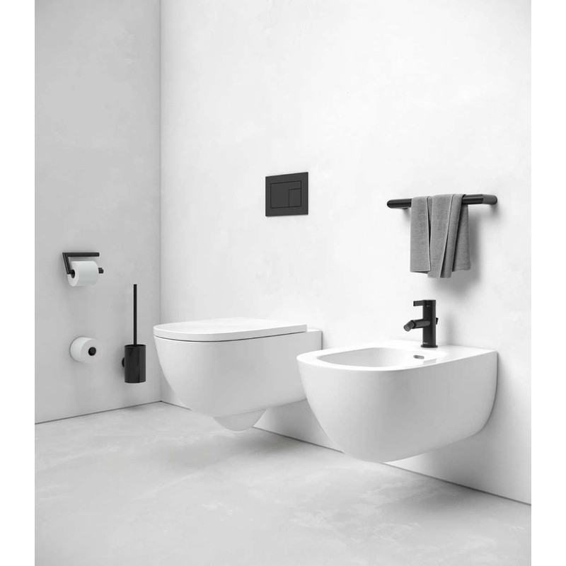 KEUCO Reva Black Selection Replacement Metal Roll Holder for Bathroom