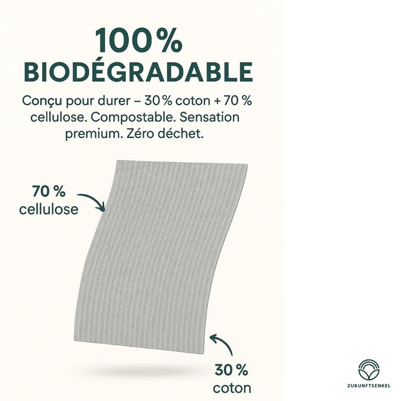 Zukunftsenkel Swedish Dishcloths, Biodegradable Cleaning Cloths, Plastic-Free Cleaning Cloths, Biodegradable