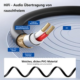 VOXYNK 2 Pack XLR Buchse auf 6,35 mm TRS Kabel 1M, Geflochtenes Klinke Stereo 6,35 mm stecker auf 3 poliges XLR Mikrofonkabel - Professional/HiFi