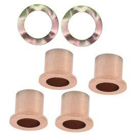 Ausla Car King Pin Busse Kit King Stift Lenkung Knöchel Buchse 6PCs Flanschspindel -Buchsen und Kingpin -Unterlegscheiben für Präzedenzgas Elektro 2004+ mit Bronze Metalllegierung