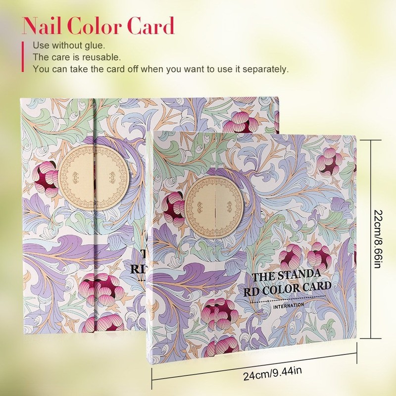 DEWIN Nail Art Display, Stand Inlays, Nail Colour Display Chart,