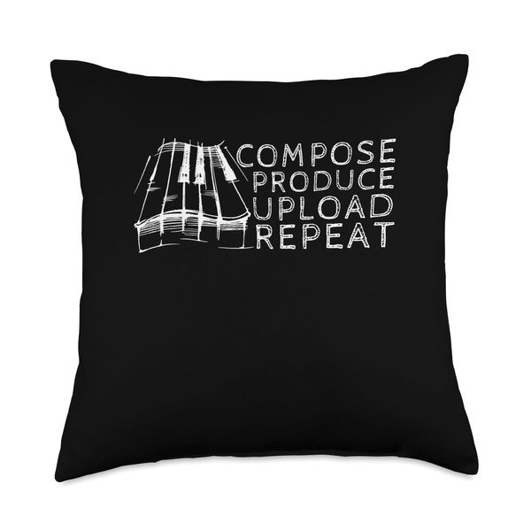 Sync Licensing Music Baby Grand Piano Throw Pillow
