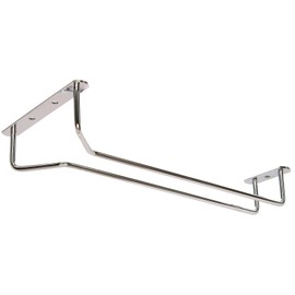 Great Credentials© Set of 2-10-Inch Long, Wine Glass Rack, Wire Hanging Rack, Wine Glass Hanging Rack, Wire Wine Glass Hanger Rack, Stemware Rack, Under Cabinet, Chrome Finish (chrome)