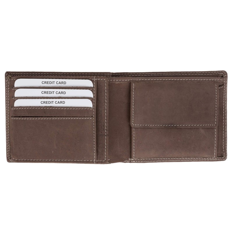 Hunter Men's Leather Wallet + Key Case, Landscape Brown, purse