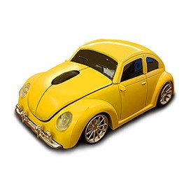 Wireless Mouse, TDRTECH Cool Sports Car Shaped Mouse 2.4GHz Optical Gaming Mouse for Computer PC Notebook Laptop - Yellow