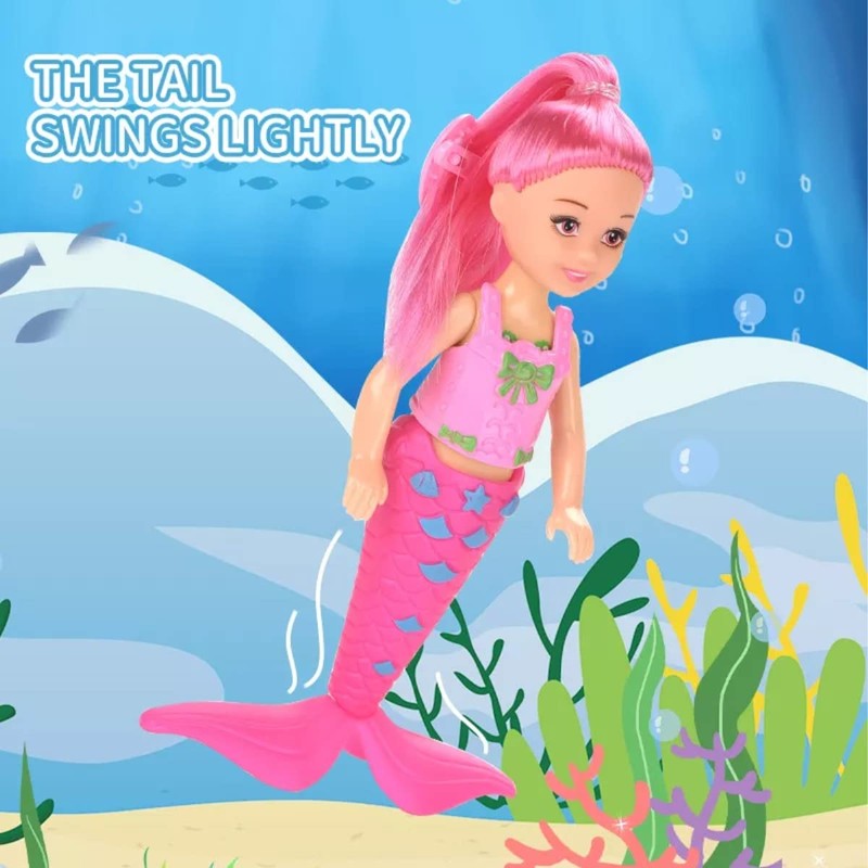 12 Pack Mermaid Dolls Pretend Playset - 6" Mini Figures