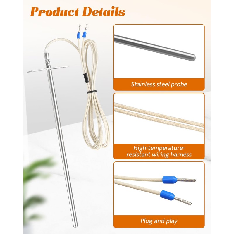 RTD Temperature Probe Sensor Fit for Z-Grill 450A 5502G 5502H