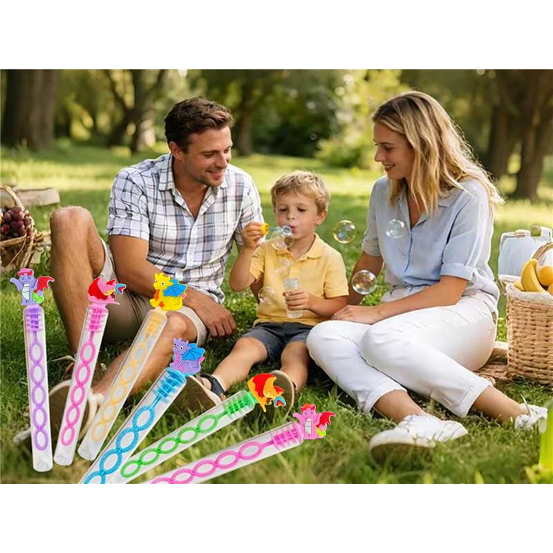 HOZKEAP 24 Pcs Bulk Mini Dragons Bubble Wands for Kids