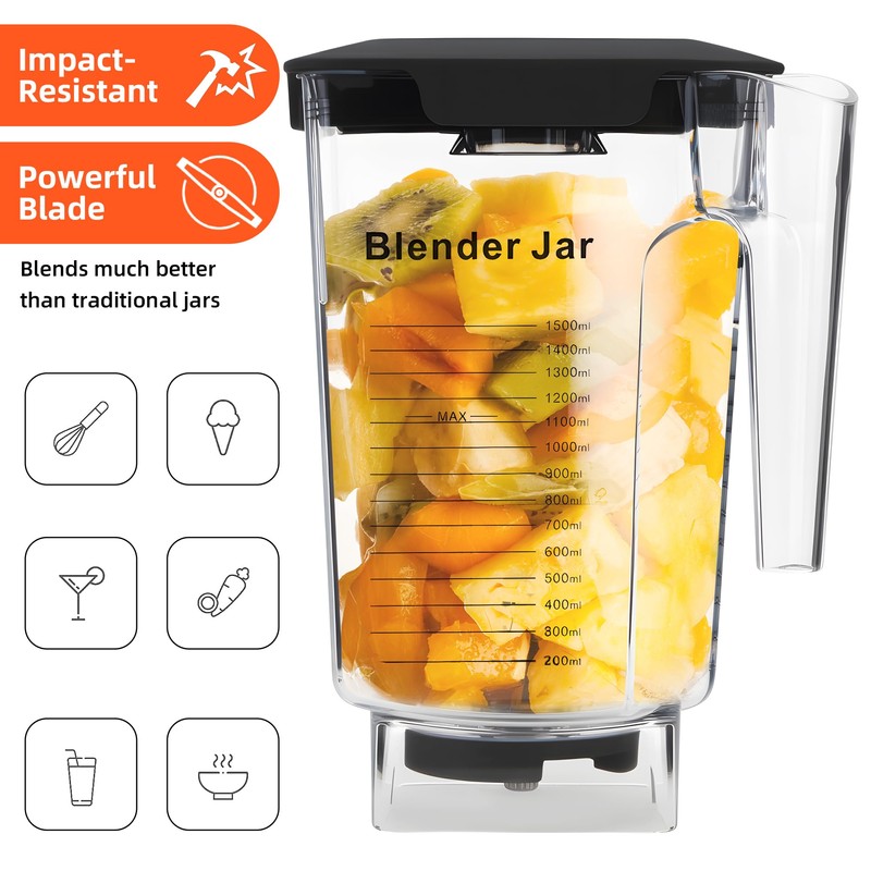 90 oz Replacement Jar Compatible with Blendtec Blender, Container Pitcher