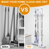 Hiitytin Removable Broom Holder Wall Mount Bathroom Broom and Mop