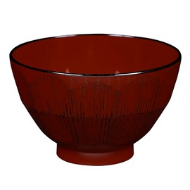 Mitani Yamanaka Lacquerware Soup Bowl Red 4.7 inches (12 cm) Yamanaka Lacquer Microwave Safe Hatsuri Large Soup Bowl Negoro M16529-6