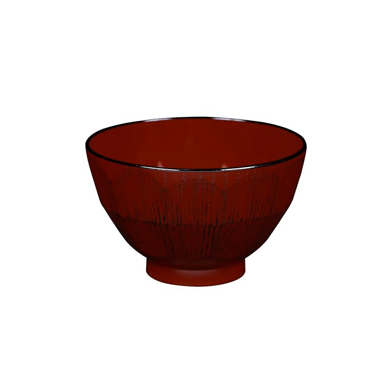 Mitani Yamanaka Lacquerware Soup Bowl Red 4.7 inches (12 cm)
