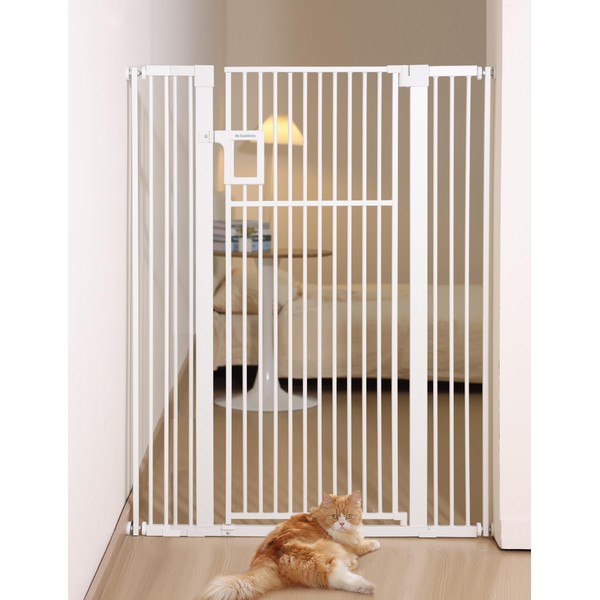 No Pawblems Upgraded 55" Extra Tall Pet Gate for Cat,