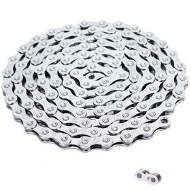 Fongmore 9 Speed Bike Chain Bicycle Chain Replacement For Road Bike Quick Link X9 Chains 27 Speed For Mountain Bike BMX 116Links Silver