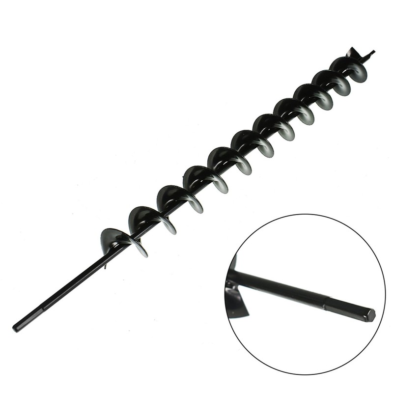 kimllier Small Auger Drill 2 x 24 Black, Long Blade