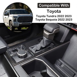 Aunginsy Central Control Gear Shift Panel Trim Cover Compatible with Toyota Tundra/Sequoia 2022-2025 Car Gear Shifter Console Anti-Scratch Panel Frame Decorative Sticker Protection ABS Accessories