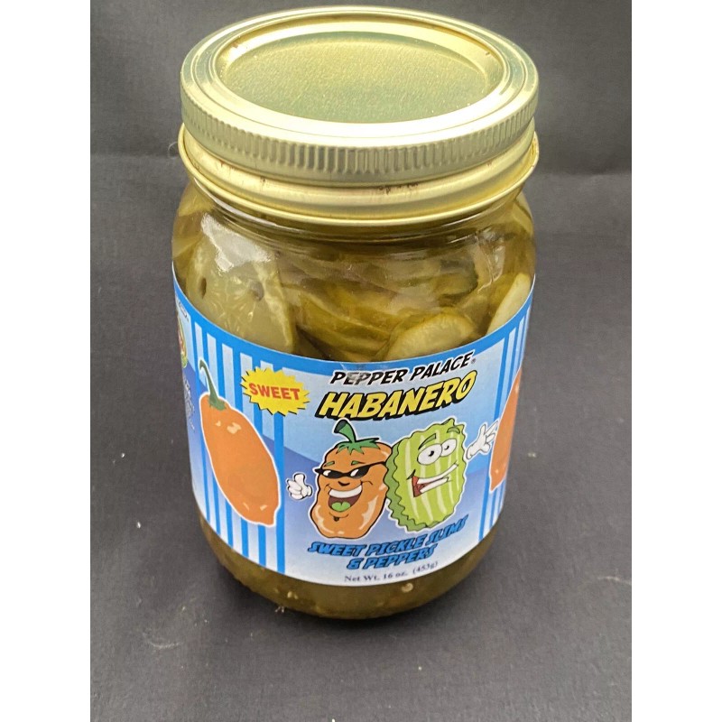 Pepper Palace Sweet Habanero Pickle Slims & Peppers 16oz