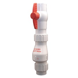 Silent Combo Check Valve with Ball Valve 1-1/2" White
