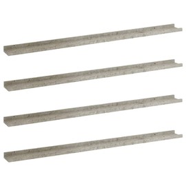 TREATLIFE HOME Stylish Decorative Wall Shelves for Home Organization, 4 Pieces Concrete Gray MDF, 45.3" x 3.5" x 1.2"