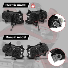 TCMT Front Headlight Lamp Light Assembly Fit For Honda Goldwing 1800 GL1800 01-11 Black