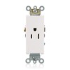Leviton 15 Amp, 125 Volt, Decora Plus Single Receptacle, Straight