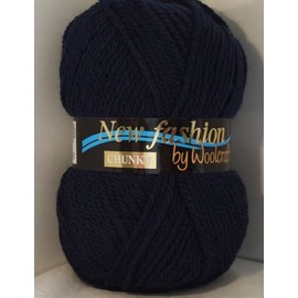 Woolcraft Chunky Wool/Yarn 100g, 20 Colours (Navy Blue 117)