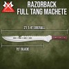 Tomahawk Razorback Machete| Full-Tang | Nylon Shoulder Sheath | 21