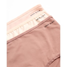 Anne Klein Women's Bikini Panties - 3 Pack Breathable Seamless Stretch Microfiber Ladies Underwear (S-XL), Size Medium, Nude Brief