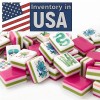 Sierra and Red Mahjong Acrylic Mahjong Tiles 4-layer Engraved American