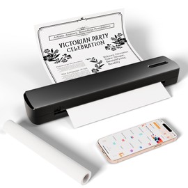 Bluetooth Wireless Portable Thermal Printer: Supports 8.5'' x 11'' Letter/A4/A5 Sizes Perfect for Home and Office Compatible with Smartphone & PC