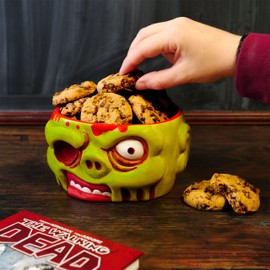 Elbenwald 3D Zombie Head Bowl 1000 ml Ceramic Green