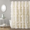 Lush Decor Kemmy Ruffled Shower Curtain, Single, 72" W x