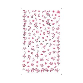 Generic Succulent Plant Echeveria Pulidonis Rose Wintersweet Flower Nail Sticker F129 Nail Wraps Art Stickers Manicure Supplies for Women for Home Nails Full Long Lasting Easy Apply and Remove