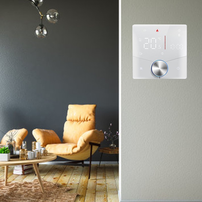 Thermostat ABS Black Smart Programmable WiFi Digital Touchscreen LCD Color