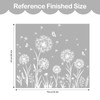 Tanlaby White Dandelion Window Clings Flowers Butterflies Static Window Stickers