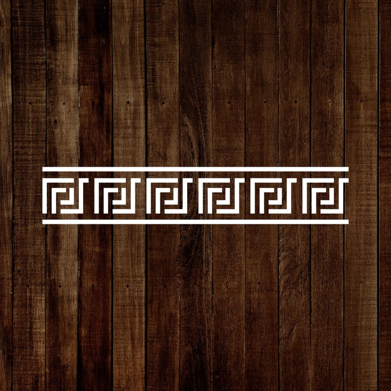 MAGJUCHE Greek Key Stencil 6 Inches, Reusable Border Pattern Stencil