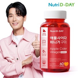 Nutridy Day Apple Sai Dabinigger Gumi Gumi Gumi Elementary Chojelle 60 episodes / 뉴트리디데이 애플사이다비니거 구미 사과초모식초 젤리 1병 60회분
