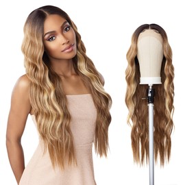 Sensationnel Butta Lace Front Wig - Natural Pre-Plucked Hairline Hand-Tied HD Transparent Lace 5 Inch Deep Part with BabyHair - Butta Unit 29 (Balyage Gold)