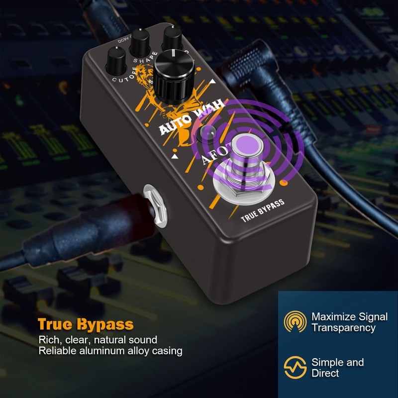 AFOT Digital Automatic Wah Sound Effect Pedal, Mini Auto Wah