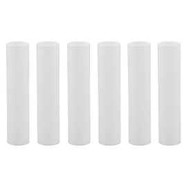 Creative Hobbies® 1751 - Set of 6, 4 Inch Tall White Plastic Candle Covers Sleeves Chandelier Socket Covers ~Candelabra Base