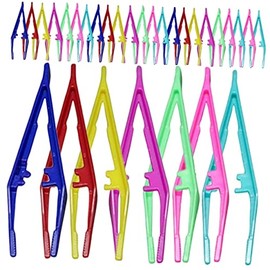 30pcs Plastic Eyebrow Eyelash Tool Eyelash Mascara Tool Hair Clipper Set Blackhead L Plastic Eyebrow Clips Pointed Eye Brow Small Round